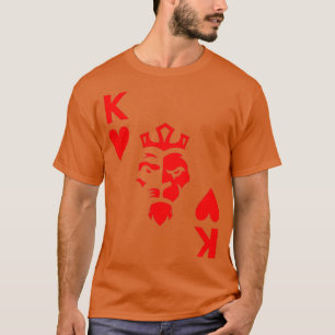 King of Hearts Poker Card Lion King of the Gambler T-Shirt