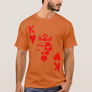 King of Hearts Poker Card Lion King of the Gambler T-Shirt