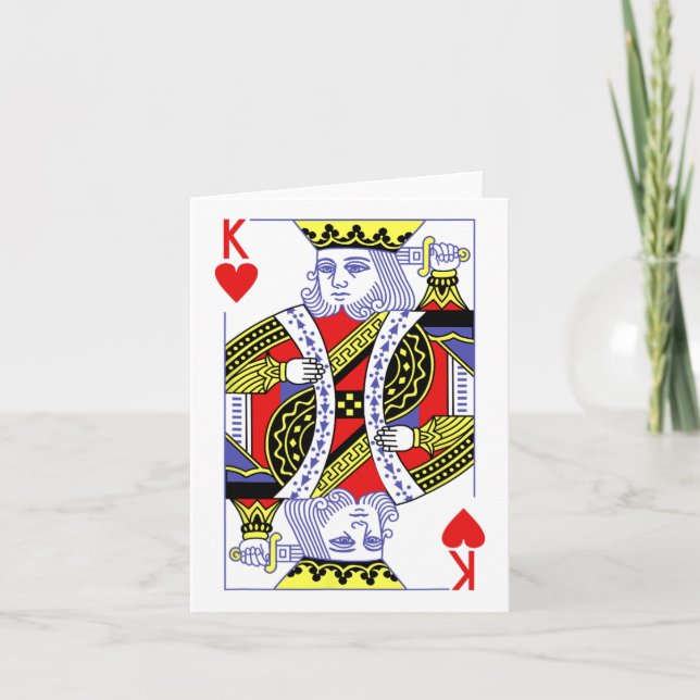 King of Hearts Royal Flush Halloween Playi Karte (Vorderseite)