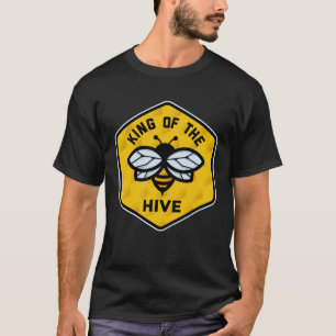 King of Hive Honey Bees Blume Pollinator Insekt B T-Shirt