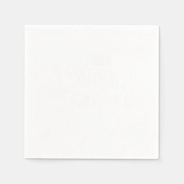 King of Karaoke Singing Music Microphone Mic Gesch Serviette (Vorderseite)