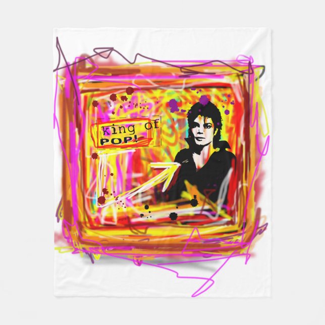 King of Pop Fleecedecke (Vorderseite)