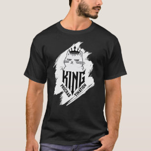 King of Procrastination - Funny Lazy Cat T - Shirt