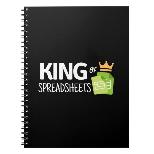 King of Spreadsheets Notebook Notizblock (Vorderseite)
