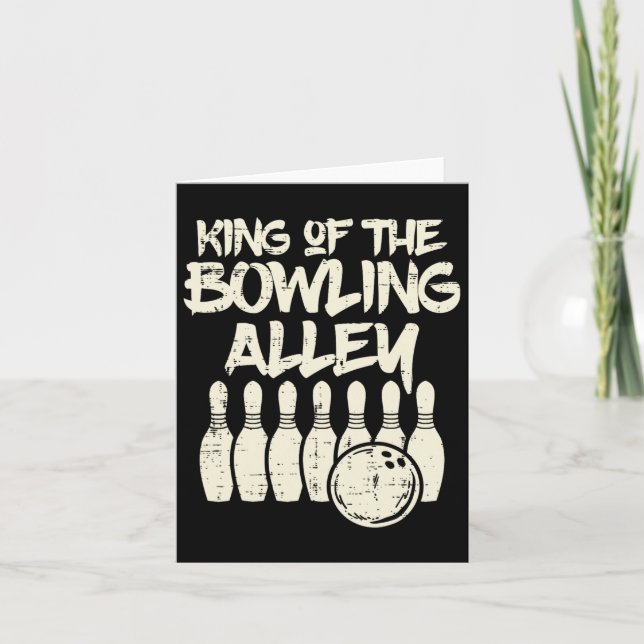 King of the Bowling Alley Bowler Vater Men Boys Ki Karte (Vorderseite)