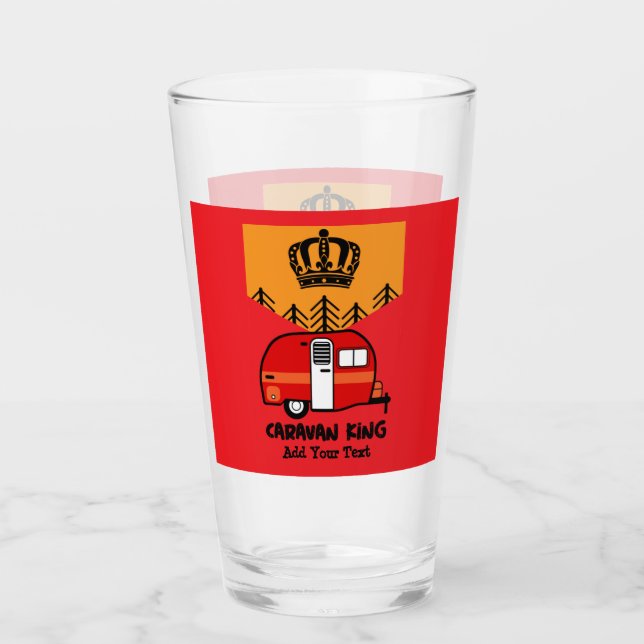 King of the Camper - Funny Camping RV Glas (Vorderseite)