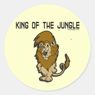 King of the Dschungelaufkleber Runder Aufkleber