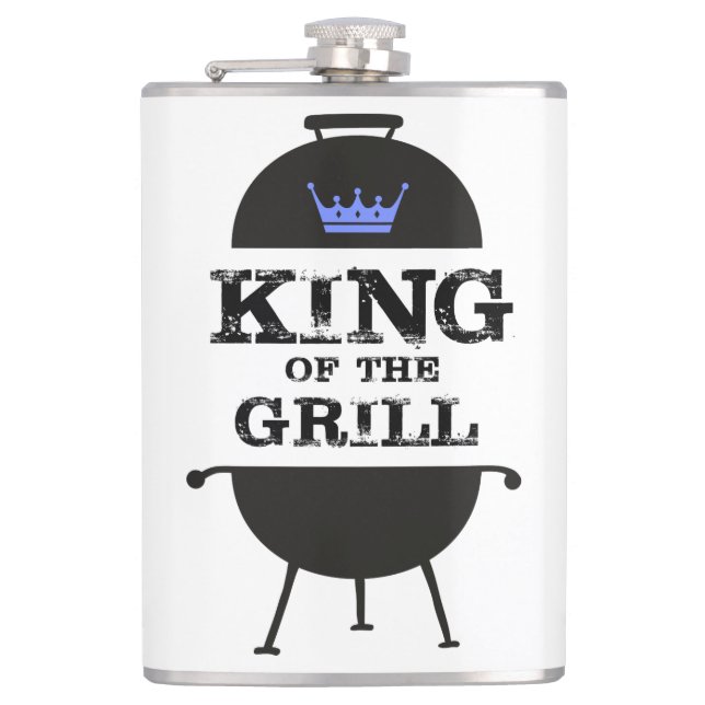 King of the Grill, Black Blue Crown Flachmann (Vorderseite)