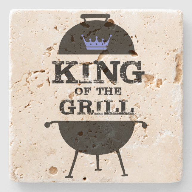 King of the Grill, Black Blue Crown Steinuntersetzer (Vorderseite)