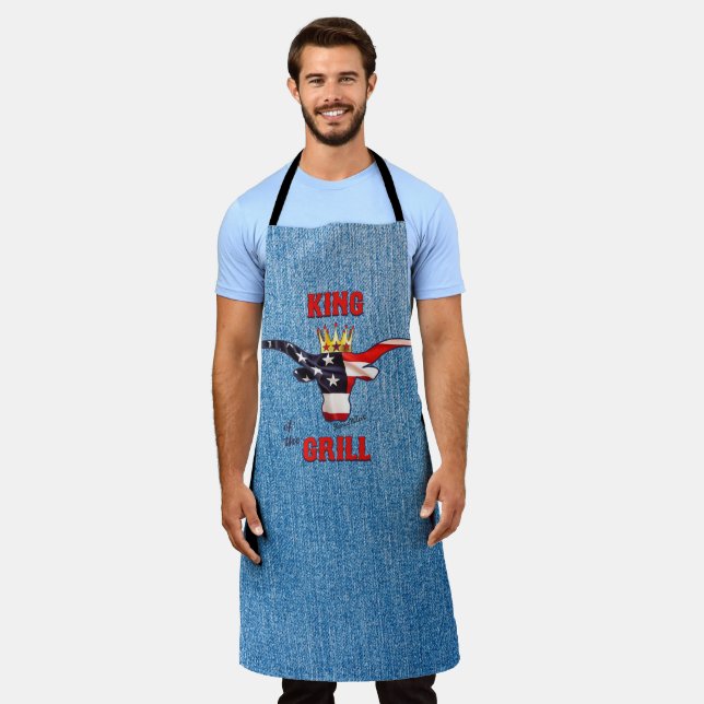 King of the Grill - Comical Steer Schürze (Getragen)