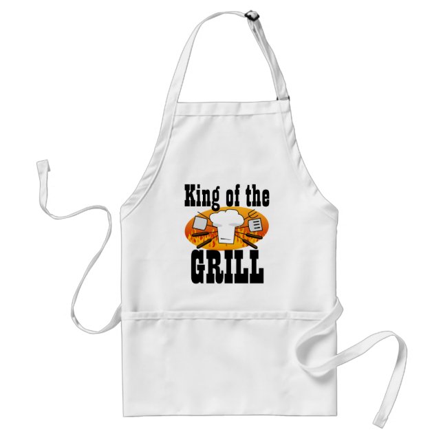 King of the Grill Funny Men's GRILLEN Kochen Schür Schürze (Vorne)