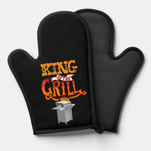 King of the Grill Graphic Ofenhandschuh (Vorderseite/Rückseite)