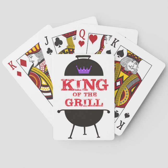 King of the Grill, Lila schwarze Krone, rot Spielkarten (Rückseite)