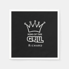 King of the Grill, mit Monogramm GRILLEN Serviette