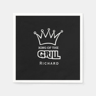 King of the Grill, mit Monogramm GRILLEN Serviette