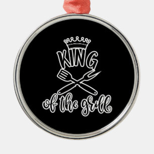 King of the Grill. Party Design Idee Ornament Aus Metall