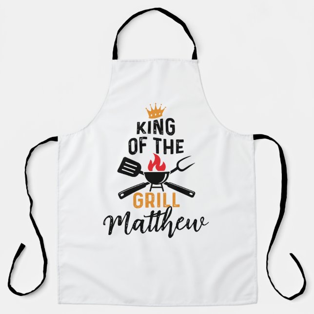 King of the Grill Personalisiert Men's Schürze (Vorderseite)