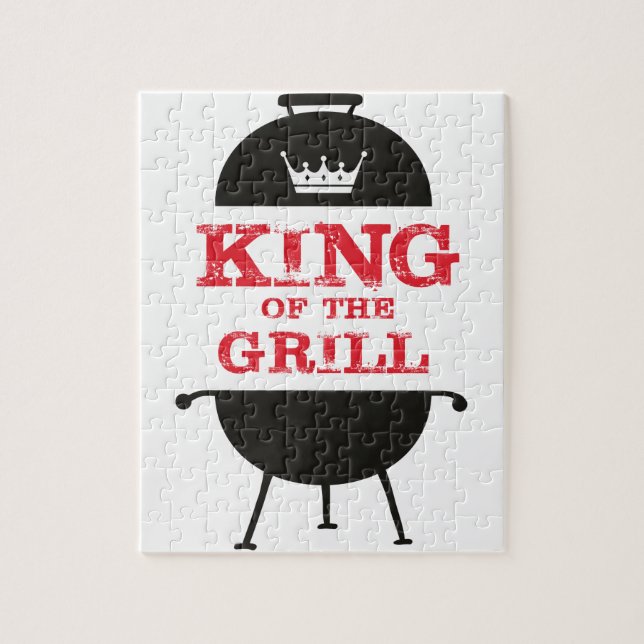 King of the Grill, Schwarz-weiß Crown Red (Vertikal)