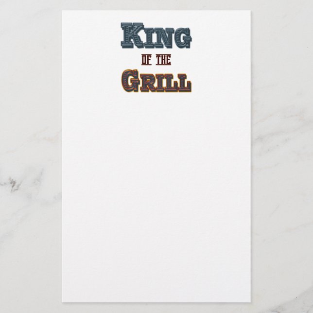 King of the Grill Stationery Briefpapier (Vorderseite)