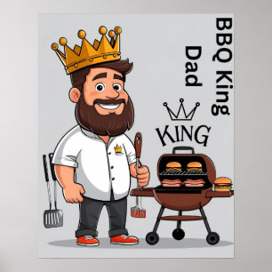 King of the Grill Vater Digital Poster