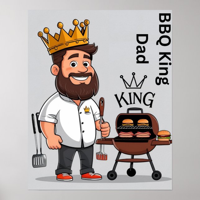 King of the Grill Vater Digital Poster (Vorne)