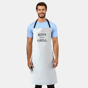 King of the Grill White Custom Text elegant Schürze