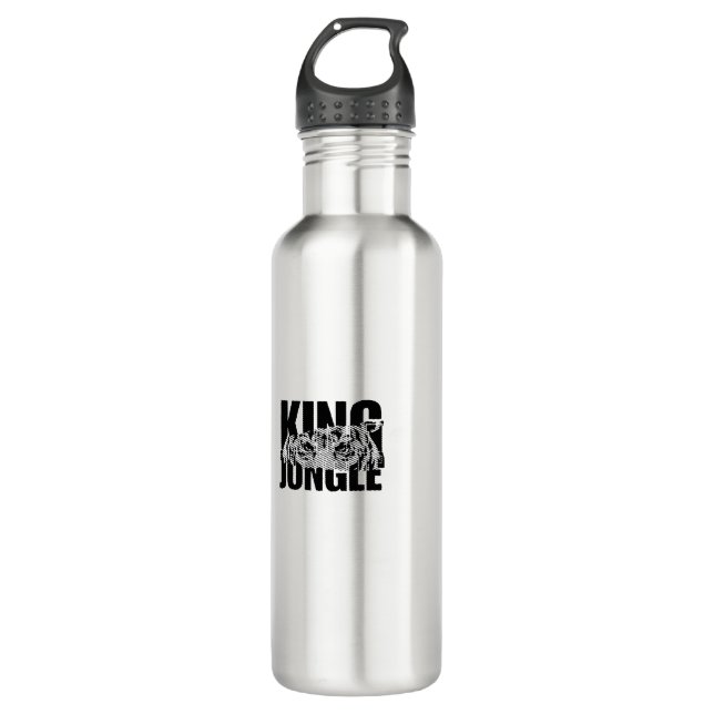 King of the Jungle Edelstahlflasche (Vorderseite)