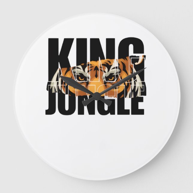 King of the Jungle Große Wanduhr (Vorderseite)