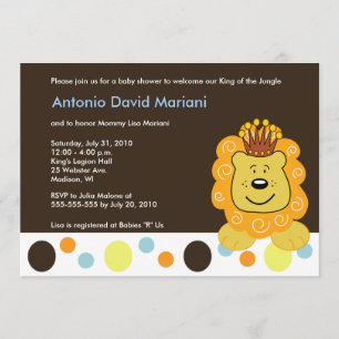 King of the Jungle Lion 12x18 Baby Shower Einladun Einladung