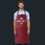 King of The Kitchen Feinschmecker Männer Personali Schürze<br><div class="desc">Perfektes Geschenk für deinen Vater, Opa, Bruder oder jeden wichtigen Mann in deinem Leben, der Lieben zum Kochen! Rote Schürze. Personalisieren Sie Ihre ganz einfach auf der Zuhause!</div>