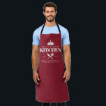 King of The Kitchen Feinschmecker Männer Personali Schürze<br><div class="desc">Perfektes Geschenk für deinen Vater,  Opa,  Bruder oder jeden wichtigen Mann in deinem Leben,  der Lieben zum Kochen! Rote Schürze. Personalisieren Sie Ihre ganz einfach auf der Zuhause!</div>