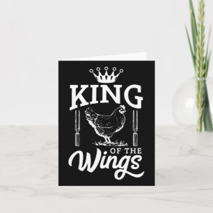 King of the Wings Funny Chicken Grillen Barbecue Karte