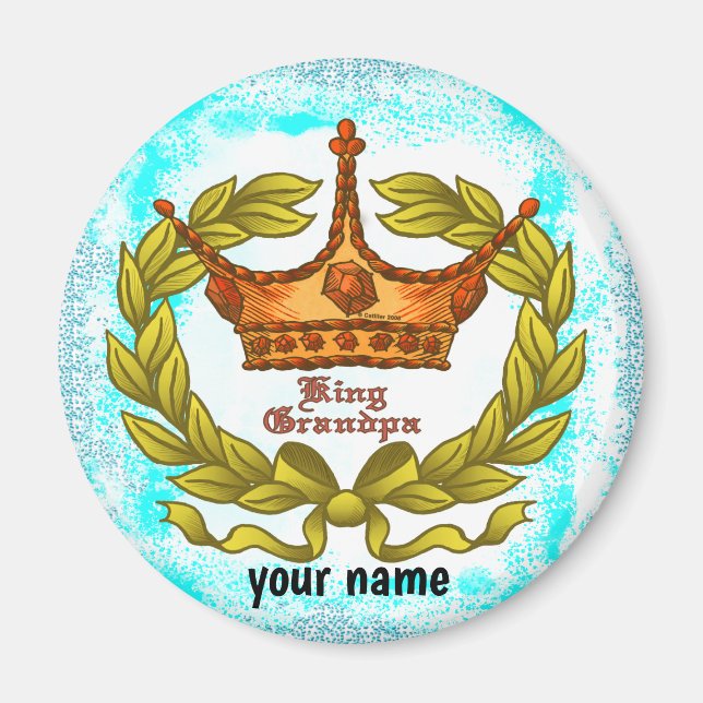 King Opa Crown-Magnet Magnet (Vorne)
