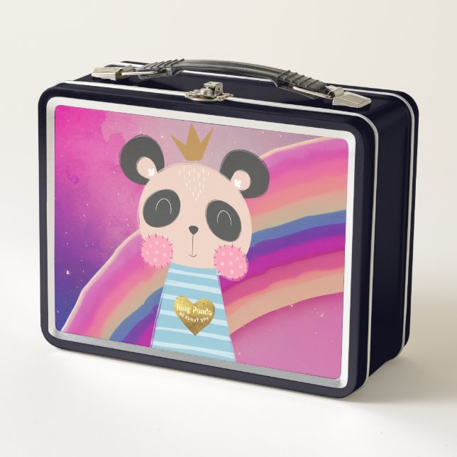 King Panda Metal Lunchbox (Vorderseite)