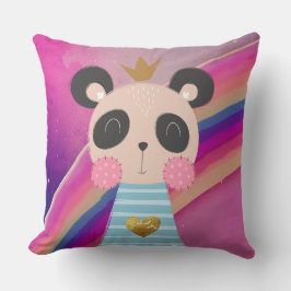 King Panda Throw Pillows Kissen