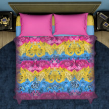 KING Pansexual Dragon Damask - Farbe der Flagge