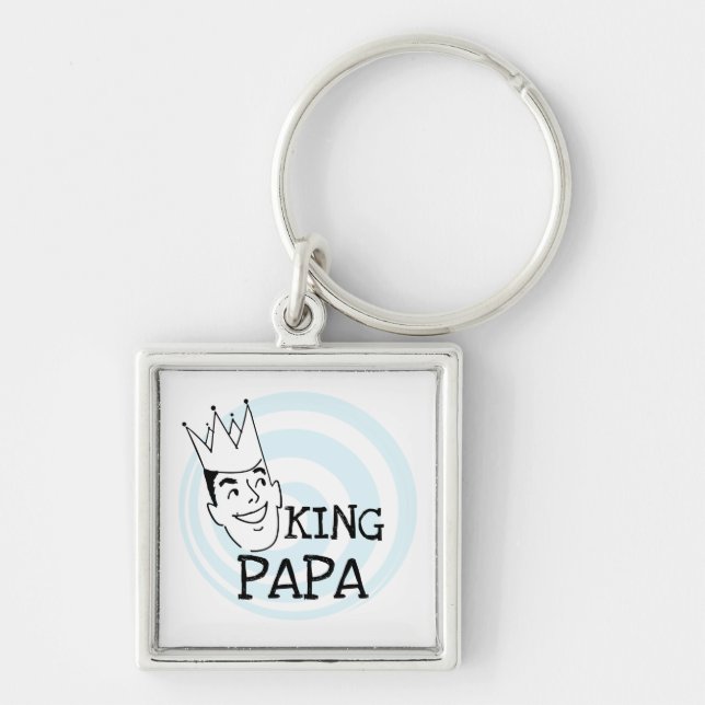 King Papa T - Shirt und Geschenke Schlüsselanhänger (Vorne)
