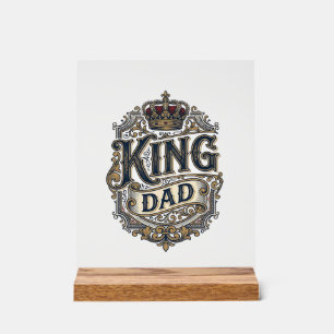King Papa Vintage Gravur Vatertags-Shirt_1 Acrylschild