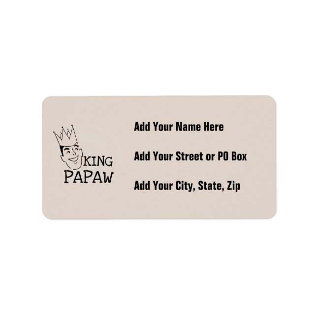King Papaw T - Shirt und Geschenke Adressaufkleber (Vorne)