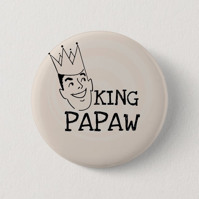 King Papaw T - Shirt und Geschenke Button (Vorderseite)