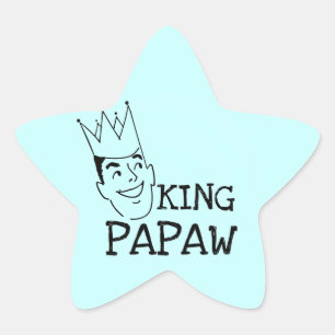 King Papaw T - Shirt und Geschenke Stern-Aufkleber