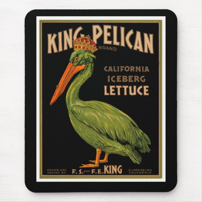 King Pelican Brand Lettuce Mousepad (Vorne)