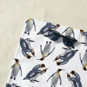 King Penguin Frenzy Beach Handtuch (Farbe wählen)