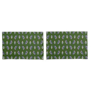King Penguin Frenzy Pillowcases (dunkelgrün/hellgr Kissenbezug