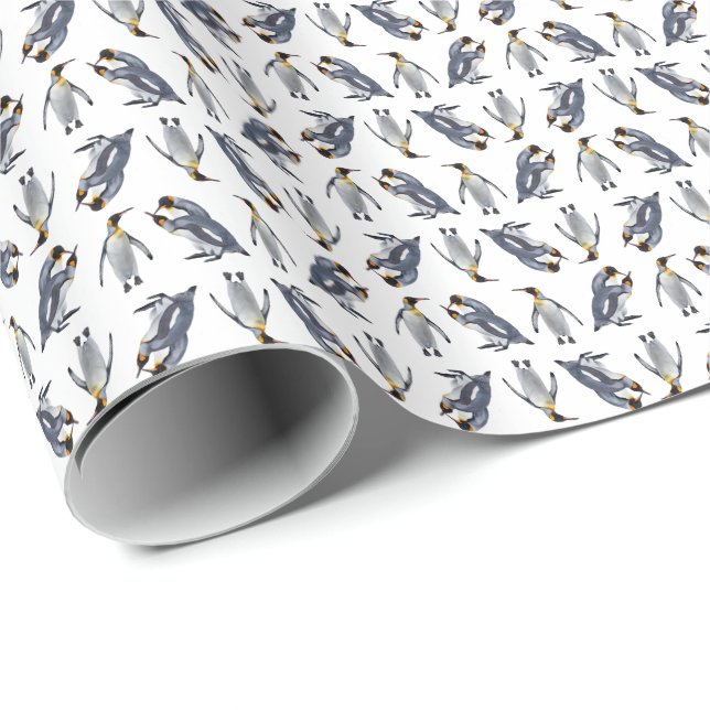 King Penguin Frenzy Wrapping Paper (Farbe auswähle Geschenkpapier (Rolleneckpunkt)