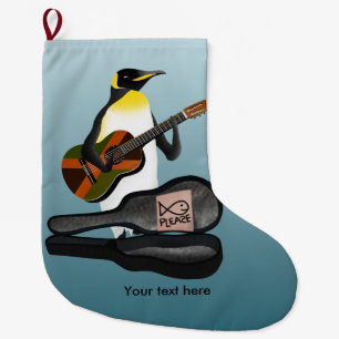 King Penguin Reggae Guitar Großer Weihnachtsstrumpf