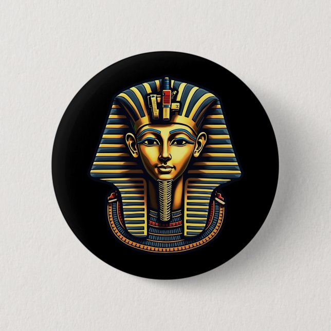 King Pharaoh Tutankhamun Pharaoh Antikes Ägypten Button (Vorderseite)
