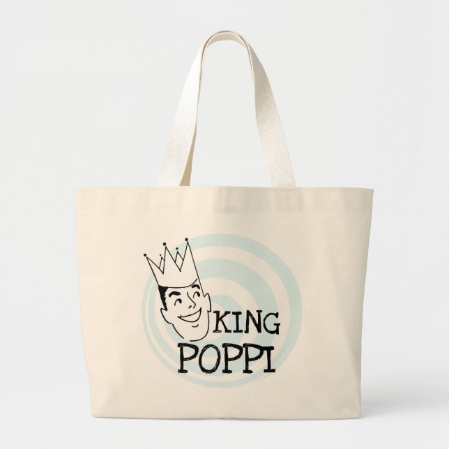 King Poppi T - Shirt und Geschenke Jumbo Stoffbeutel (Vorne)
