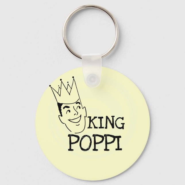 King Poppi T - Shirt und Geschenke Schlüsselanhänger (Vorderseite)