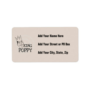 King Poppy T - Shirt und Geschenke Adressaufkleber